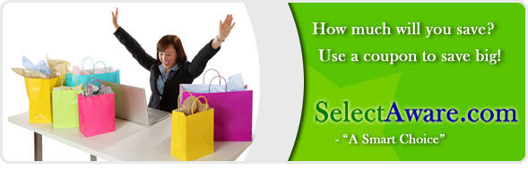 Tired of clipping coupons? Shop online and save! SelectAware.com - "A Smart Choice"