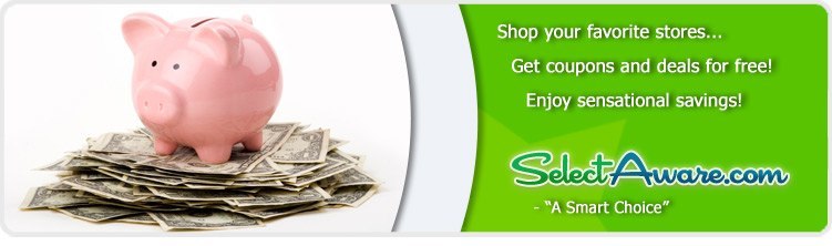 How much will you save? Find coupons for free! SelectAware.com - "A Smart Choice"